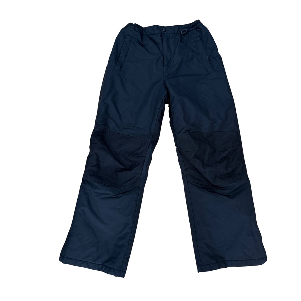 Lands End Black Insulated Ski Snow Pants Youth Kid‎ Size 14 Waterproof Winter